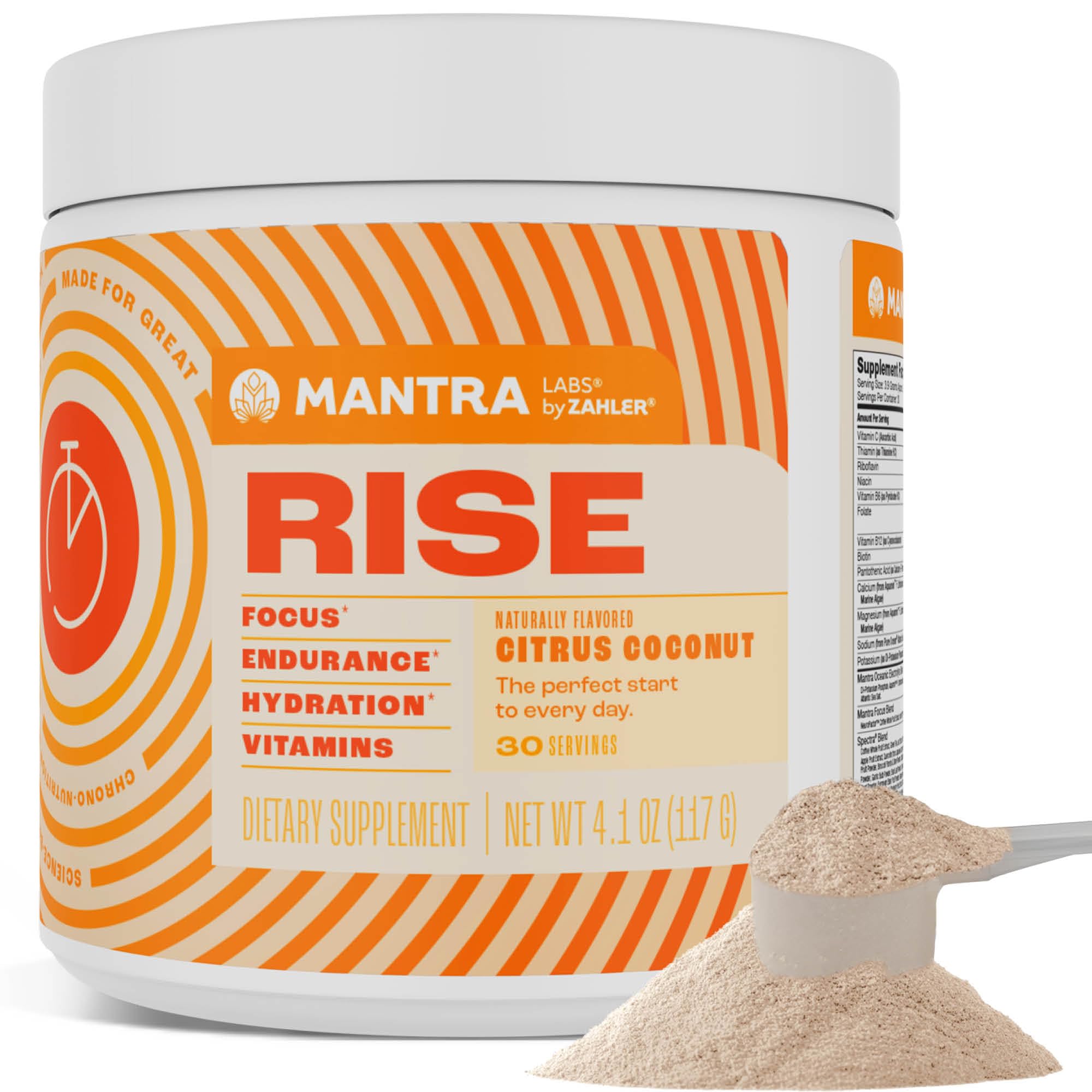 Zahler Mantra Rise: bote energizante para enfoque y rendimiento diario.