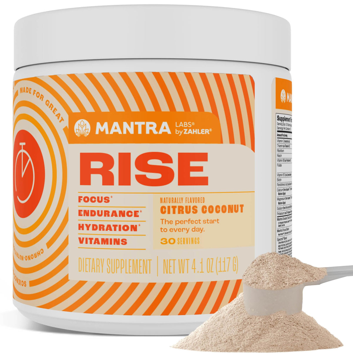 Zahler Mantra Rise: bote energizante para enfoque y rendimiento diario.