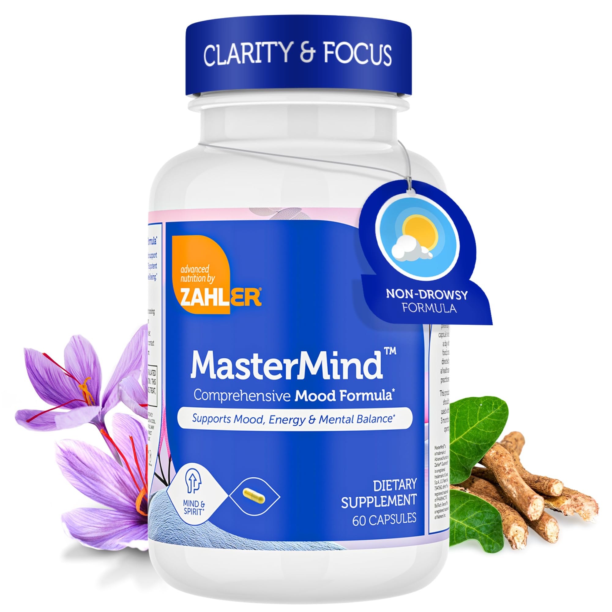 Zahler Mastermind: botella frontal lista para tomar y apoyar el equilibrio emocional.