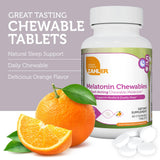 Tabletas masticables de Zahler, sabor naranja, textura suave