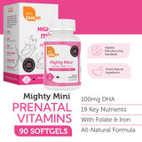 Cápsula suave Zahler Mighty Mini facilita la toma diaria durante el embarazo.
