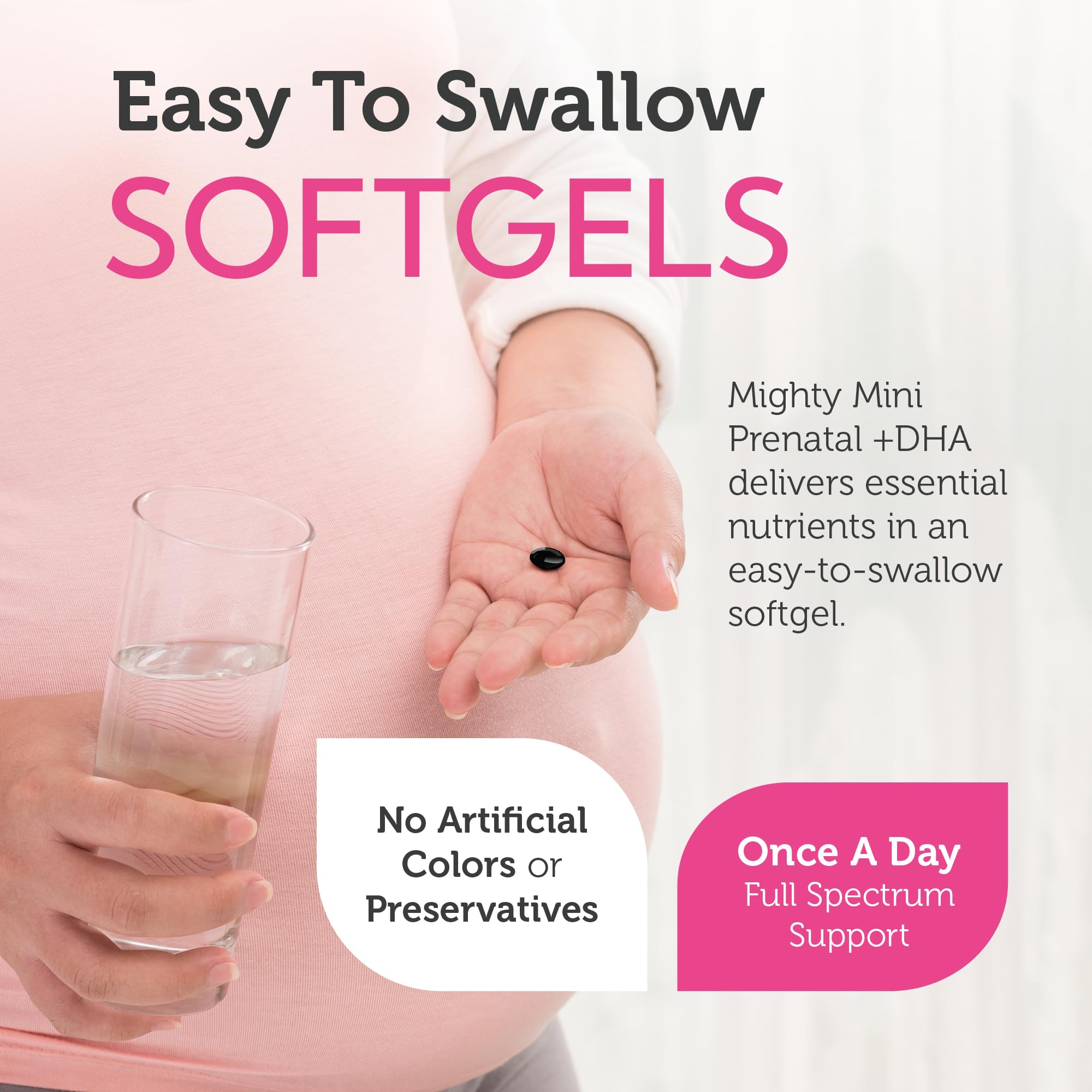 Zahler Mighty Mini, cápsula suave apta para dietas sin gluten.