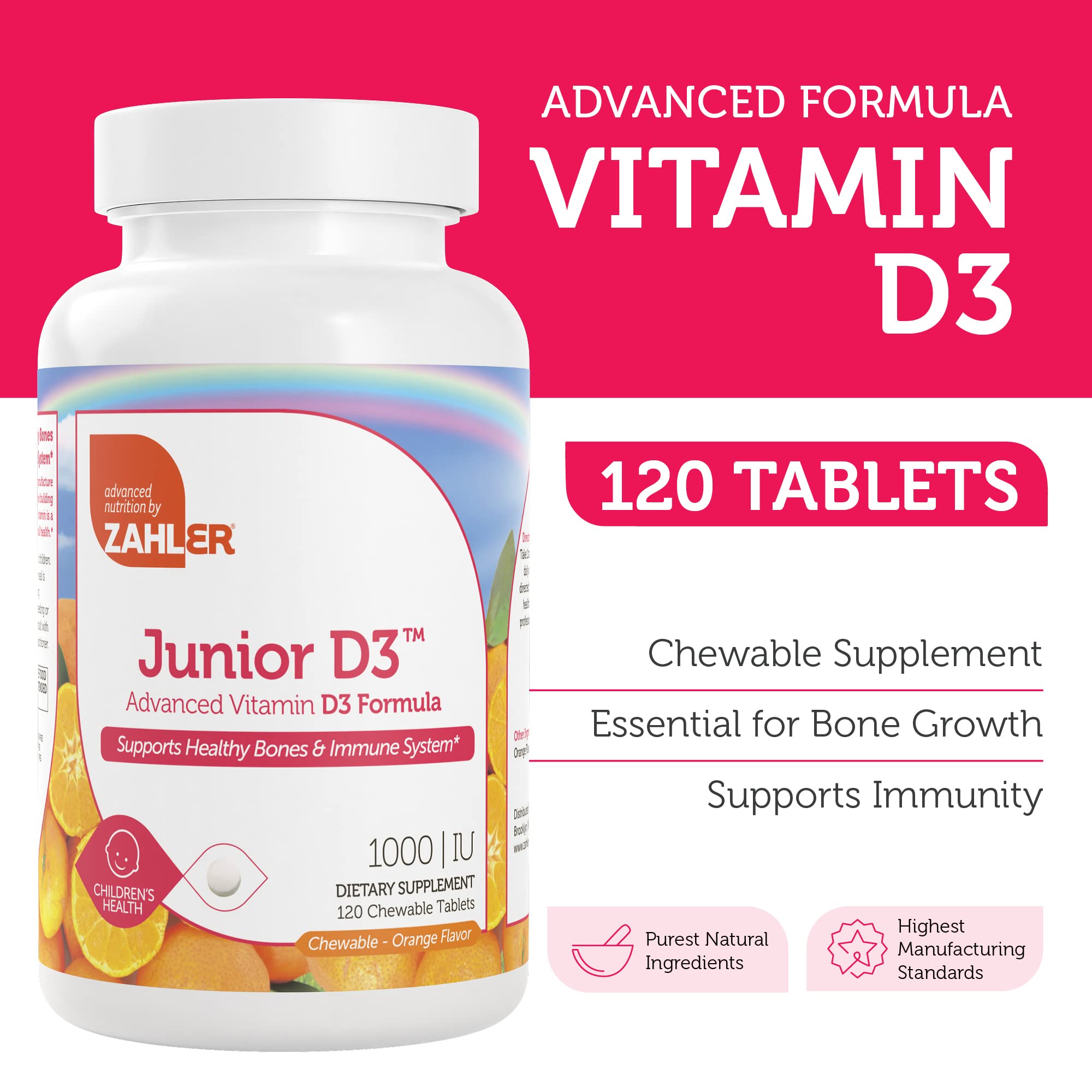 Zahler Junior D3 empaque naranja con certificación Kosher