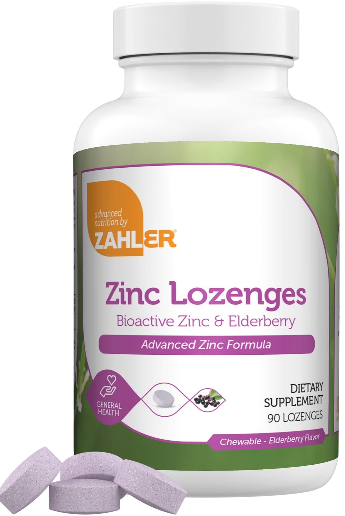 Zahler pastillas zinc sauco empaque: formato práctico para llevar y consumir.