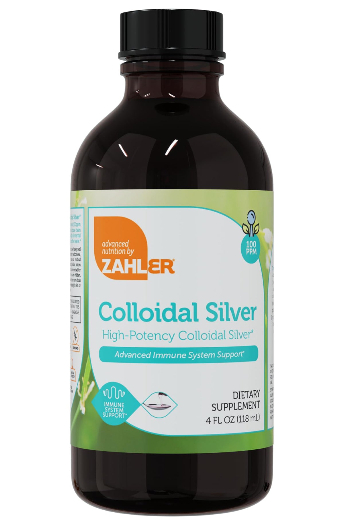 Zahler Plata Coloidal, botella vertido: uso diario seguro