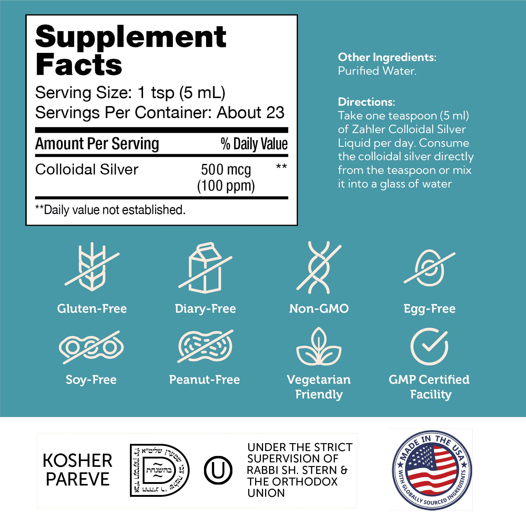 Zahler Plata Coloidal, uso familiar: apto para varias dietas y estilos