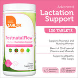 Etiqueta Zahler Postnatal Flow con certificaciones, libre de alérgenos