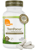 Zahler TeenFocus frasco con 90 cápsulas para concentración en estudio.