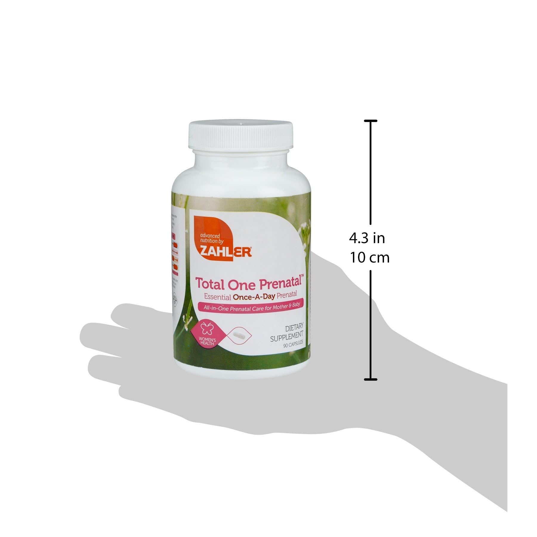 Etiqueta Kosher Zahler Total One Prenatal, certificada para tranquilidad alimentaria.