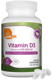 Zahler Vitamina D3 1000 UI en botella para soporte óseo y dental diario.