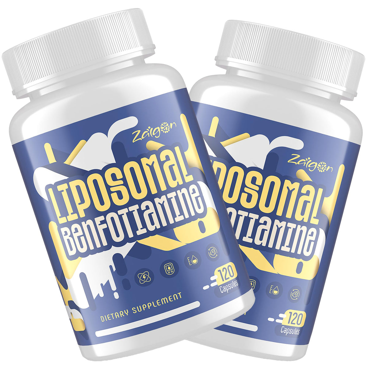 Zaigon Benfotiamina cápsulas en frasco con alta absorción liposomales para B1