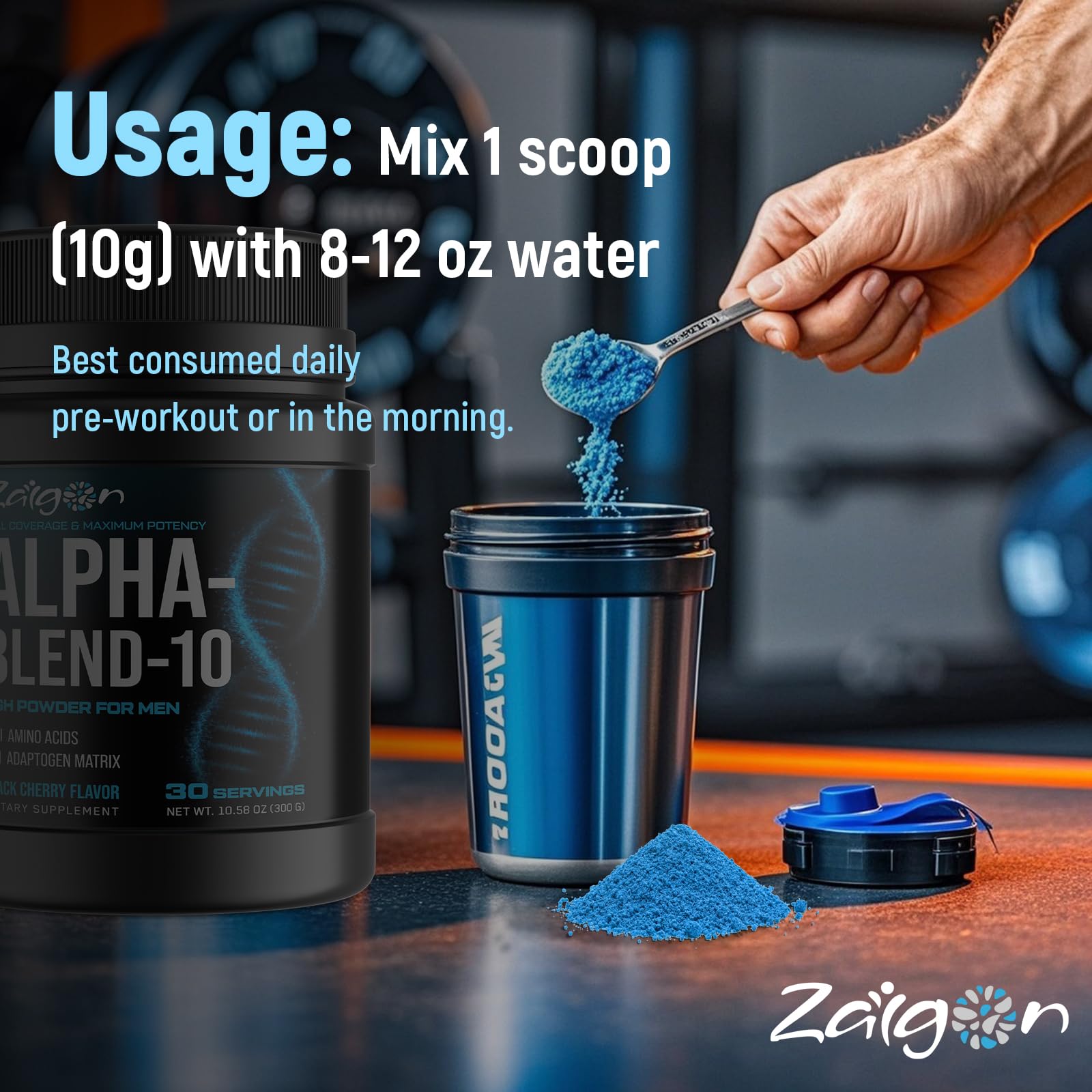 Zaigon HGH fórmula libre de OMG, gluten, soja y lácteos.