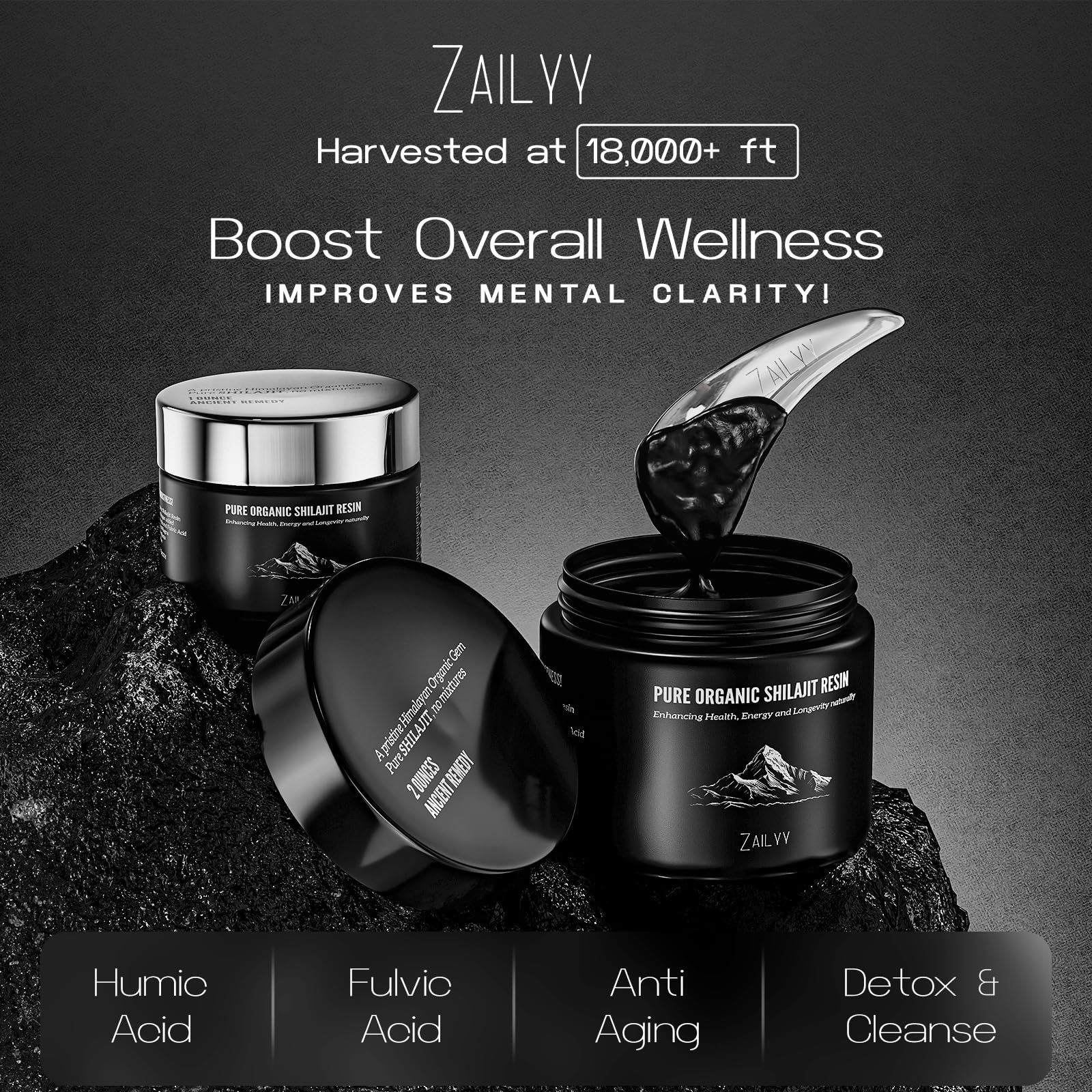 Jarra de viaje ZAILYY Shilajit Resin para llevar contigo