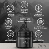 Textura oscura de ZAILYY Shilajit Resin con riqueza mineral