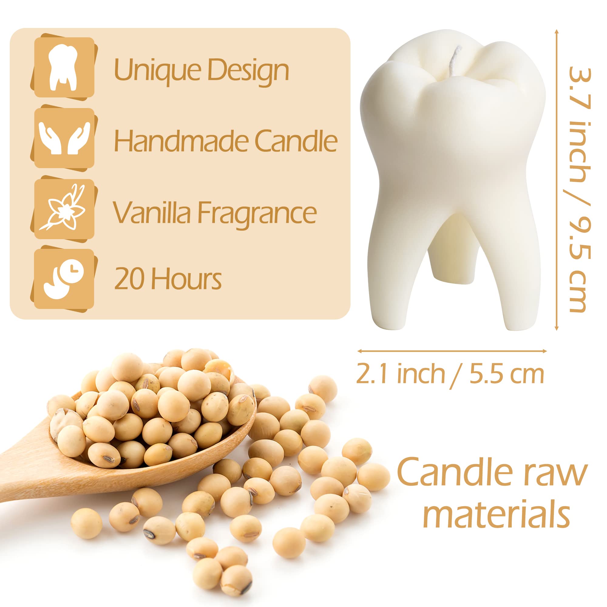 Vela dental Zainpe con diseño único para decoración clínica moderna