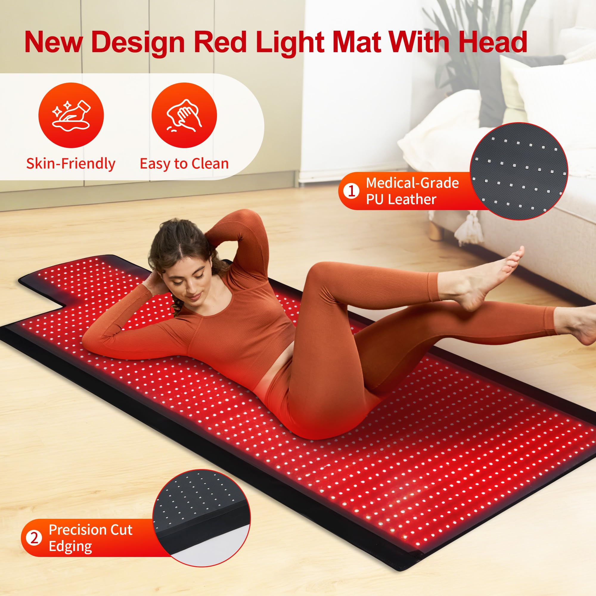 Manta ZALWYC de terapia en cuero premium para experiencia suave e higiénica