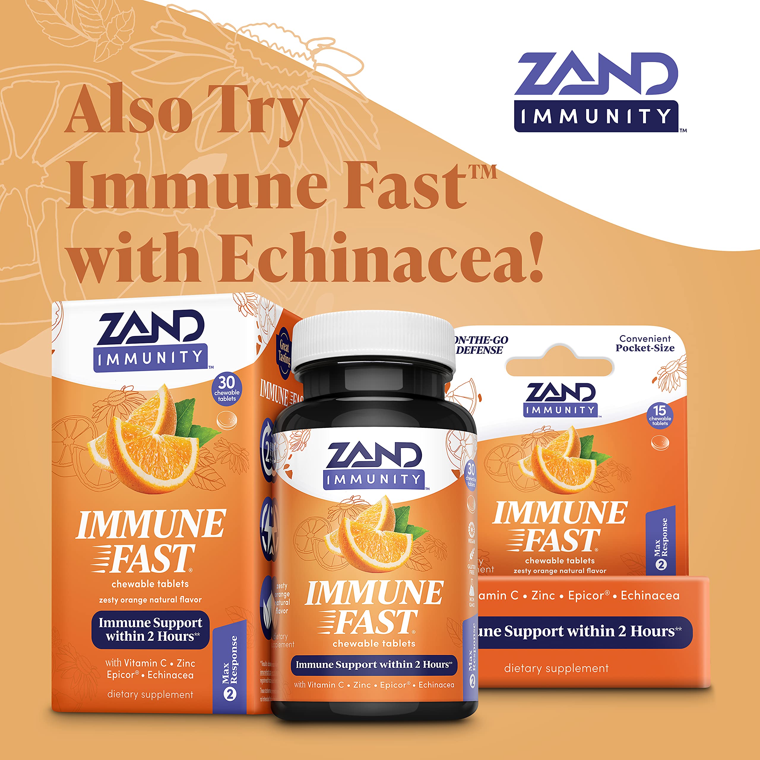 ZAND Immune Fast: envase claro y diseño práctico para organización diaria.