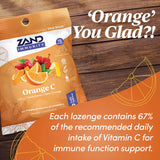 Extractos herbales de ZAND Immunity Naranja C para confort de garganta.