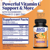Zand Immunity Super C+ botella-frente destaca dosis diaria para defensa sostenida.