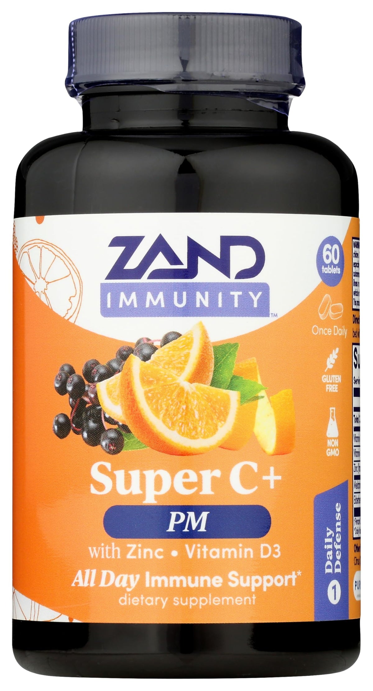 Zand Immunity Super C+ PM en botella, apoyo nocturno para defensas.