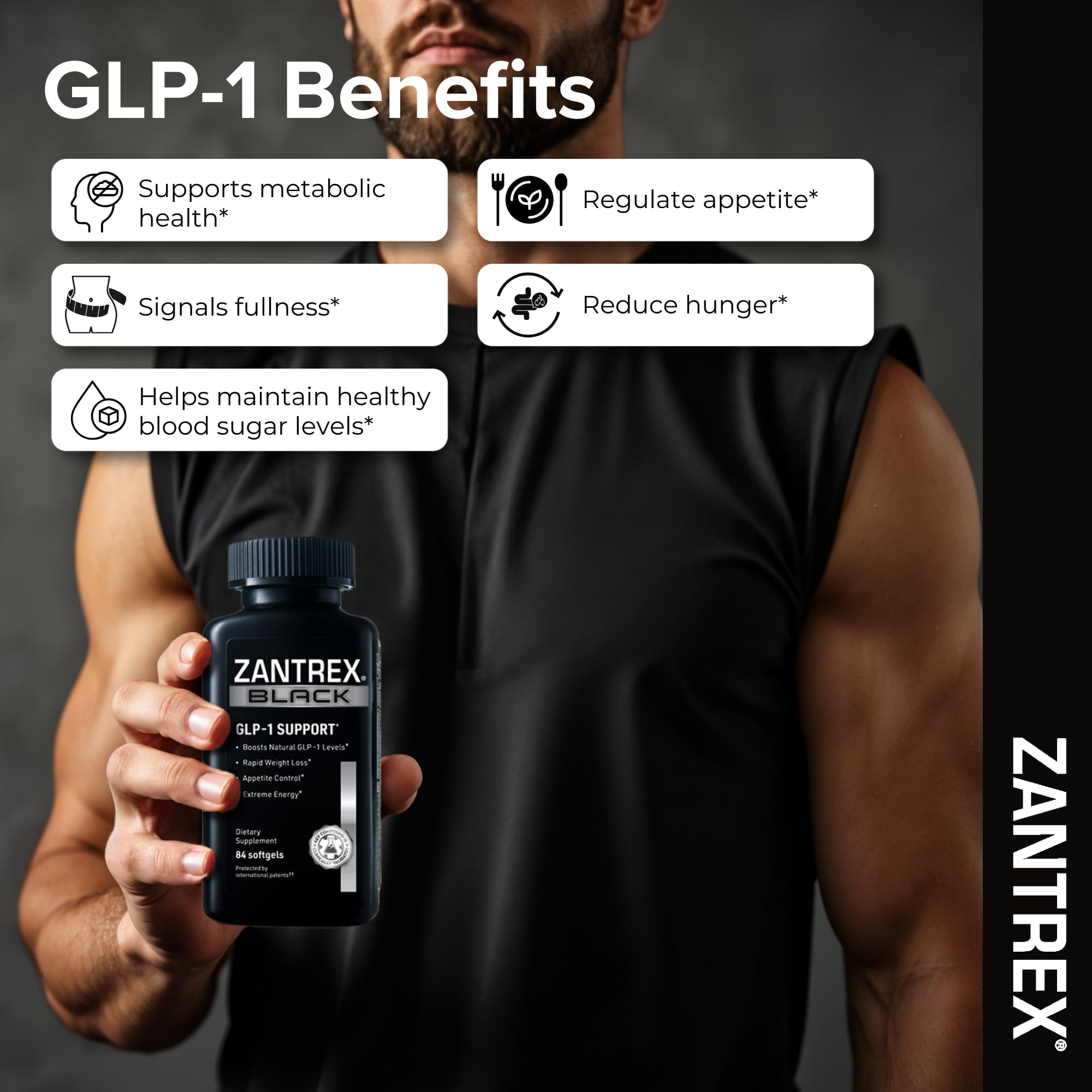 Zantrex Black, cafeina 300 mg, energia estable.
