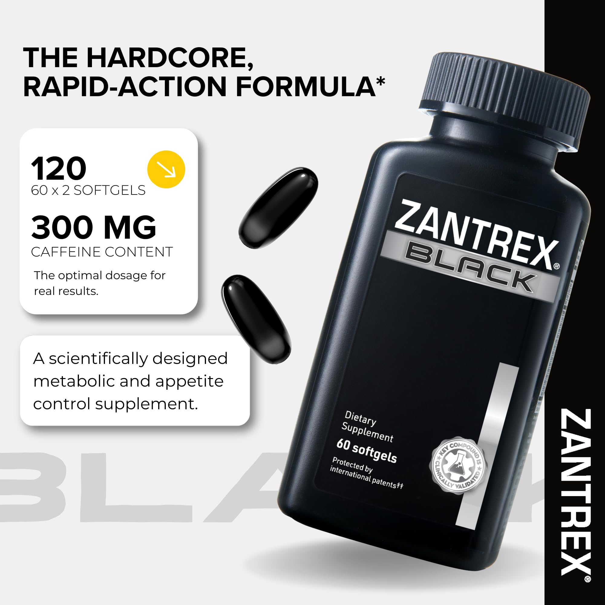 Zantrex Black, capsulas GLP-1 para apoyo al metabolismo.