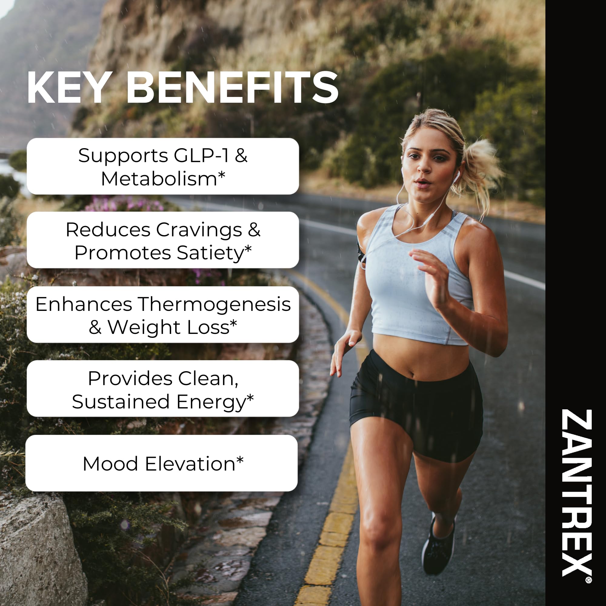 Zantrex Black, etiqueta frontal muestra ingredientes clave.