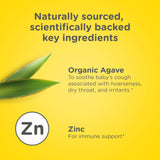 Zarbee's Baby Agave Cough Syrup: botella con sabor uva natural para uso diario.