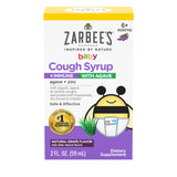 Botella de Zarbee's Baby Agave Cough Syrup lista para calmar la tos del bebé.