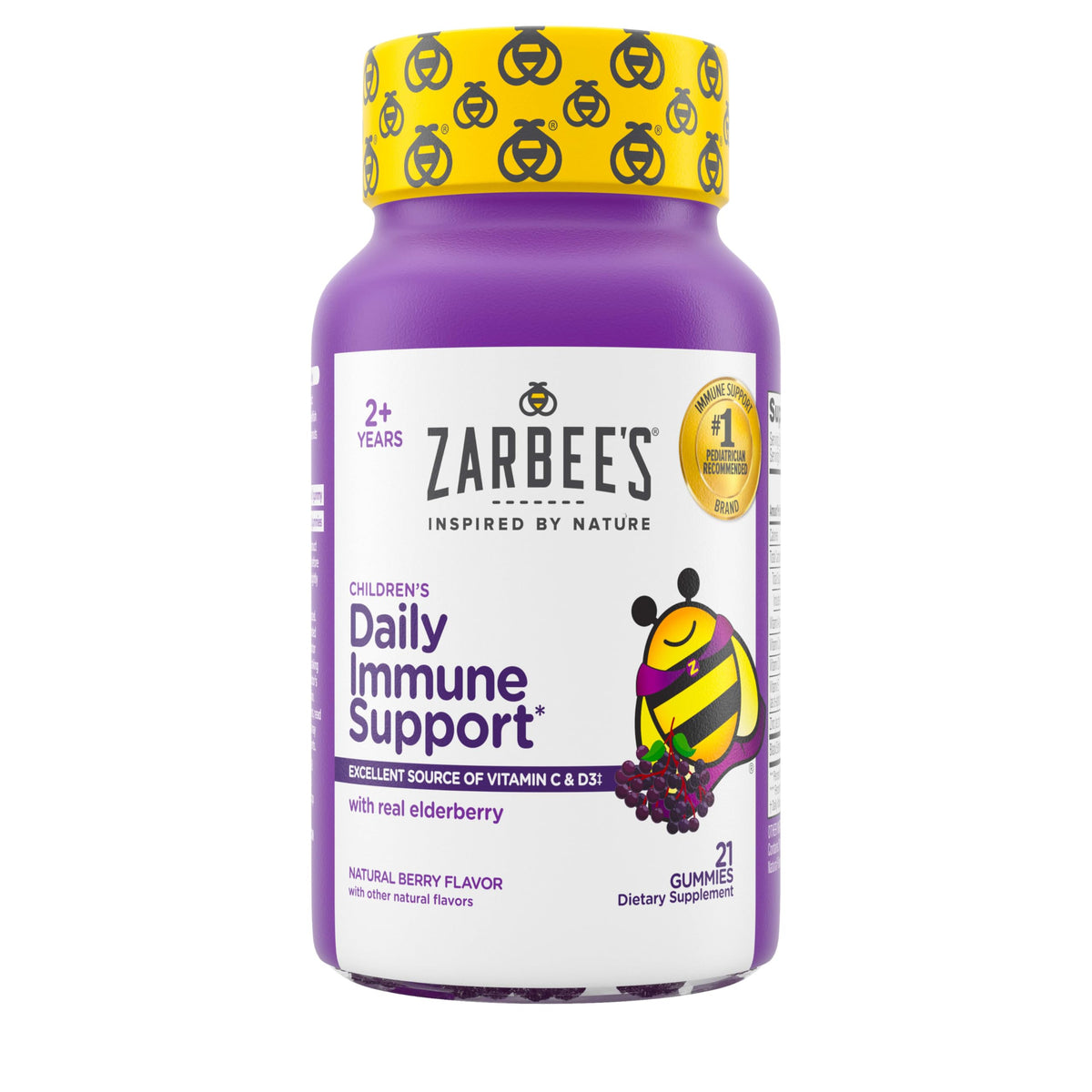 Zarbee’s botellas de gominolas con sauco para niños, fáciles de masticar.