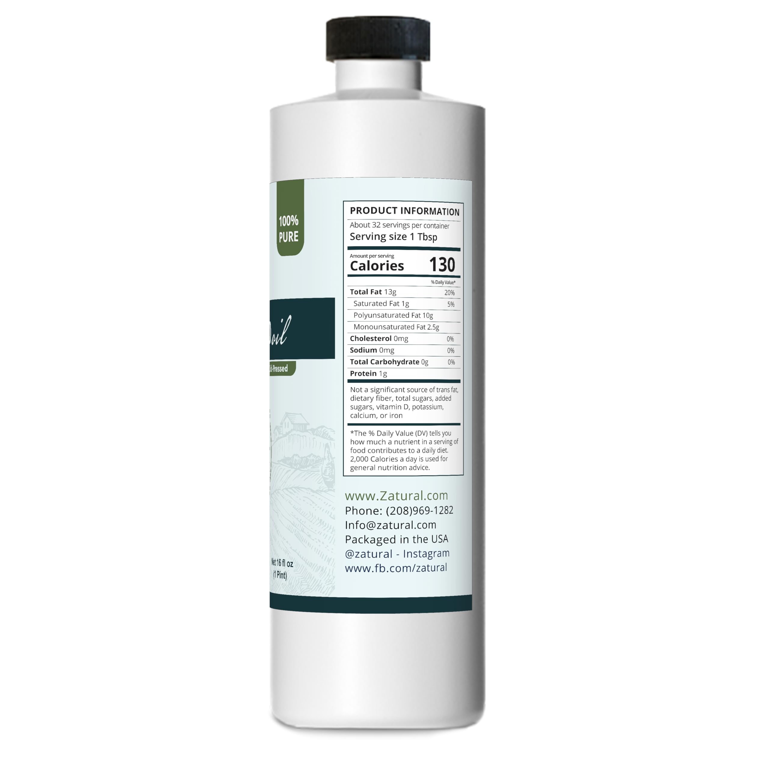 Zatural Aceite de linaza como complemento de serúm facial casero