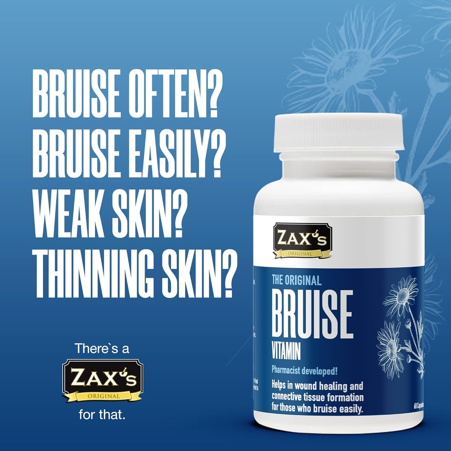 Etiqueta frontal de ZAX'S ORIGINAL, fácil de identificar en el estante.