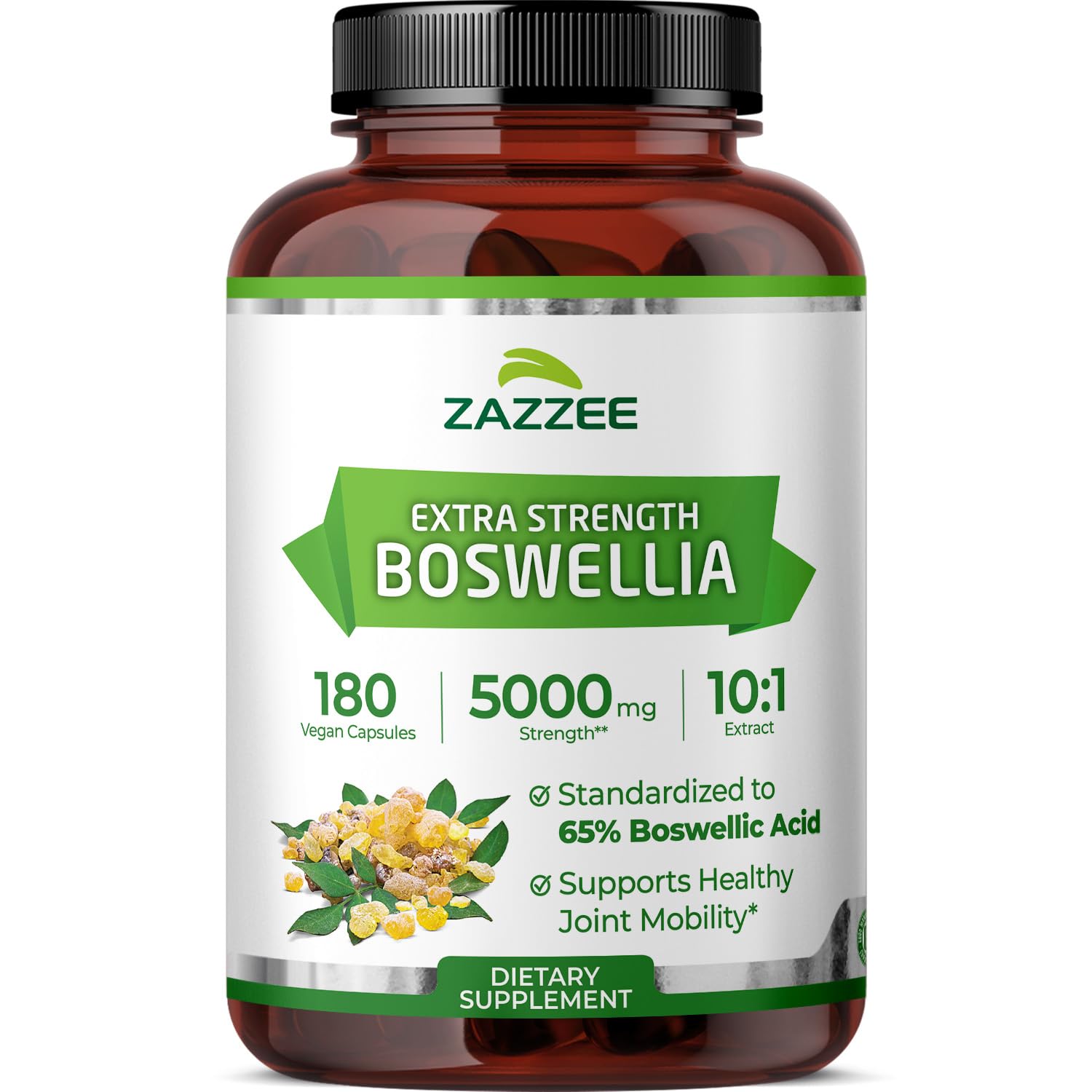 Zazzee Boswellia extracto 10x, cápsulas: posible apoyo a la movilidad diaria.