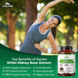 Zazzee 1800 mg por porción, apoyo para tus metas dietéticas.