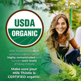 Zazzee 80% silimarina en cápsula, potencia antioxidante natural para el hígado.