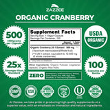 Zazzee Arándano Orgánico 25:1, cápsulas vegetarianas para estilo de vida vegano.