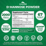 Zazzee D-Mannose con extracto de arándano puro para apoyo urinario