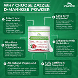 Zazzee D-Mannose no modificada genéticamente certificado