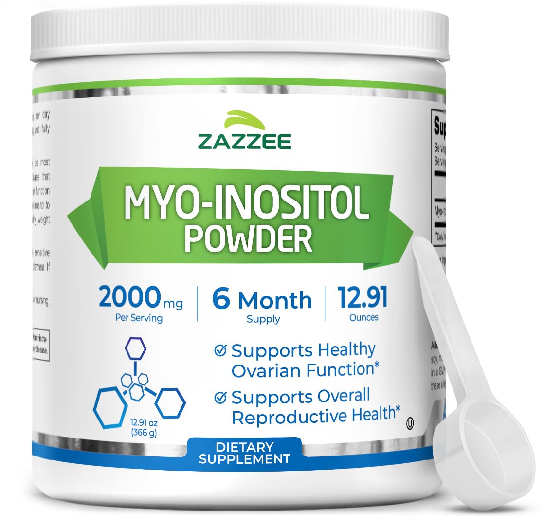 Zazzee Myo-Inositol en bote de 6 meses para uso diario