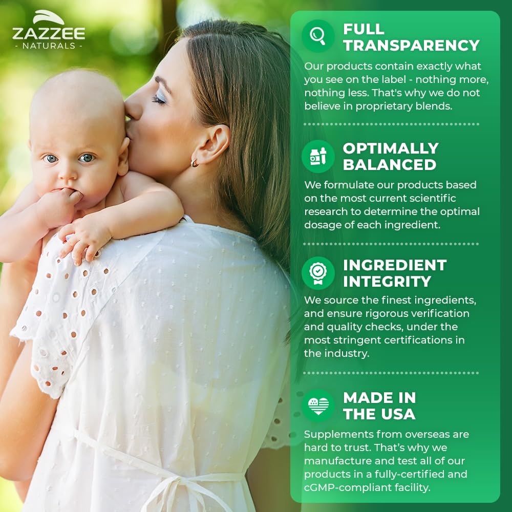 Cápsulas veganas de Zazzee Mio-Inositol para consumo vegetariano diario.