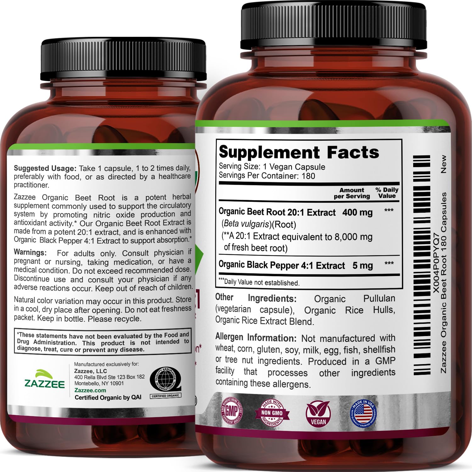 Formulación de absorción mejorada de Zazzee Remolacha