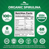 Zazzee Spirulina 100% pura certificada USDA para una dieta equilibrada
