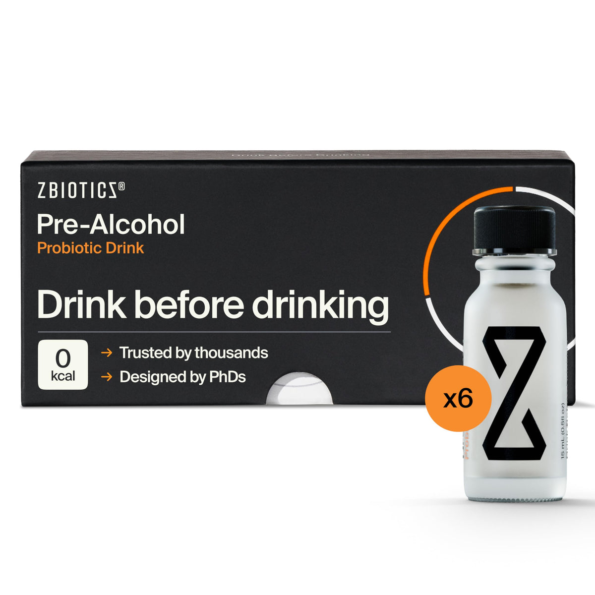 ZBiotics: botella de bebida prealcohol para despertar más despejado tras beber.
