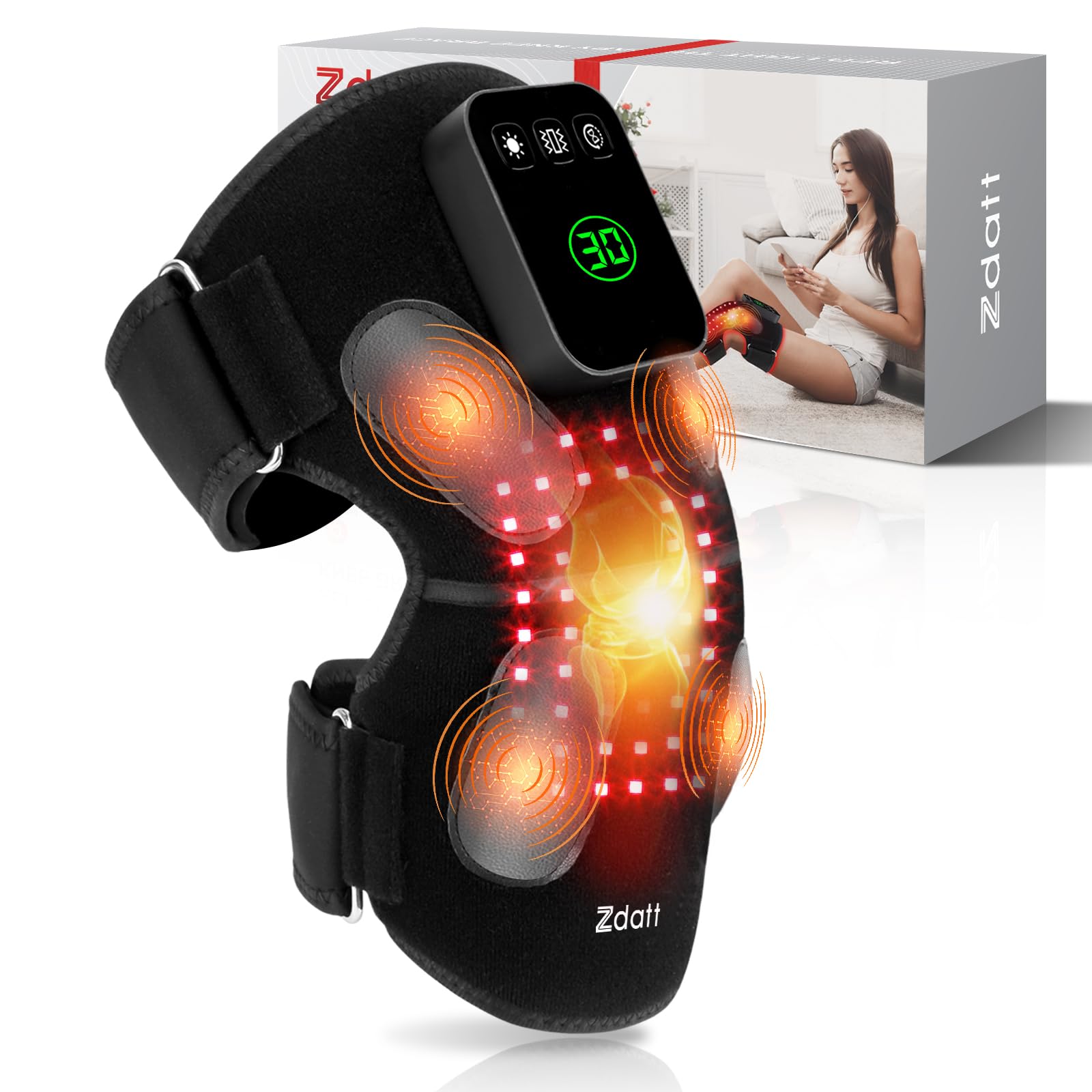 Zdatt terapia luz roja para rodilla mejora confort y movilidad diaria.