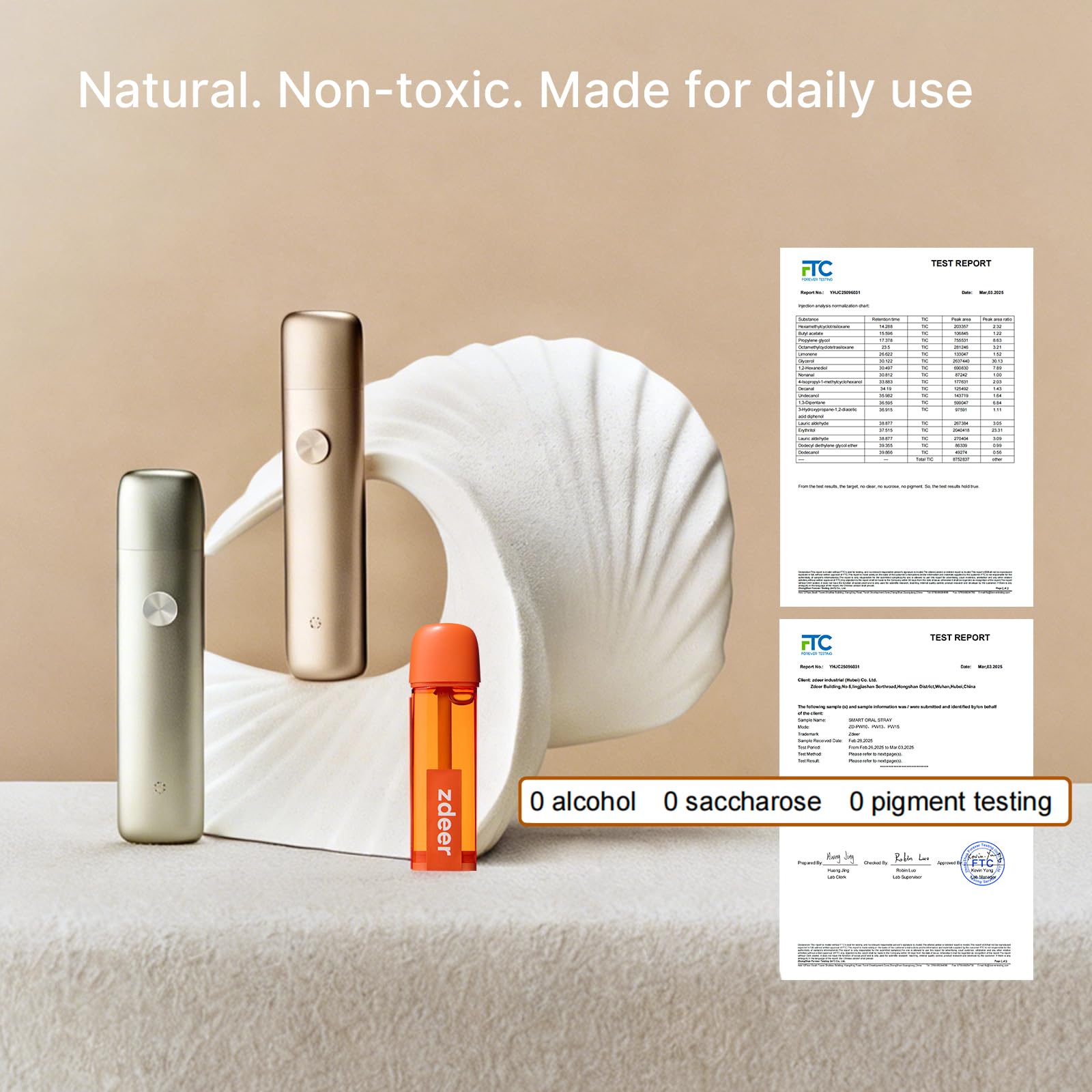 Cartuchos de sabor ZDEER para variedad y frescura continuas.