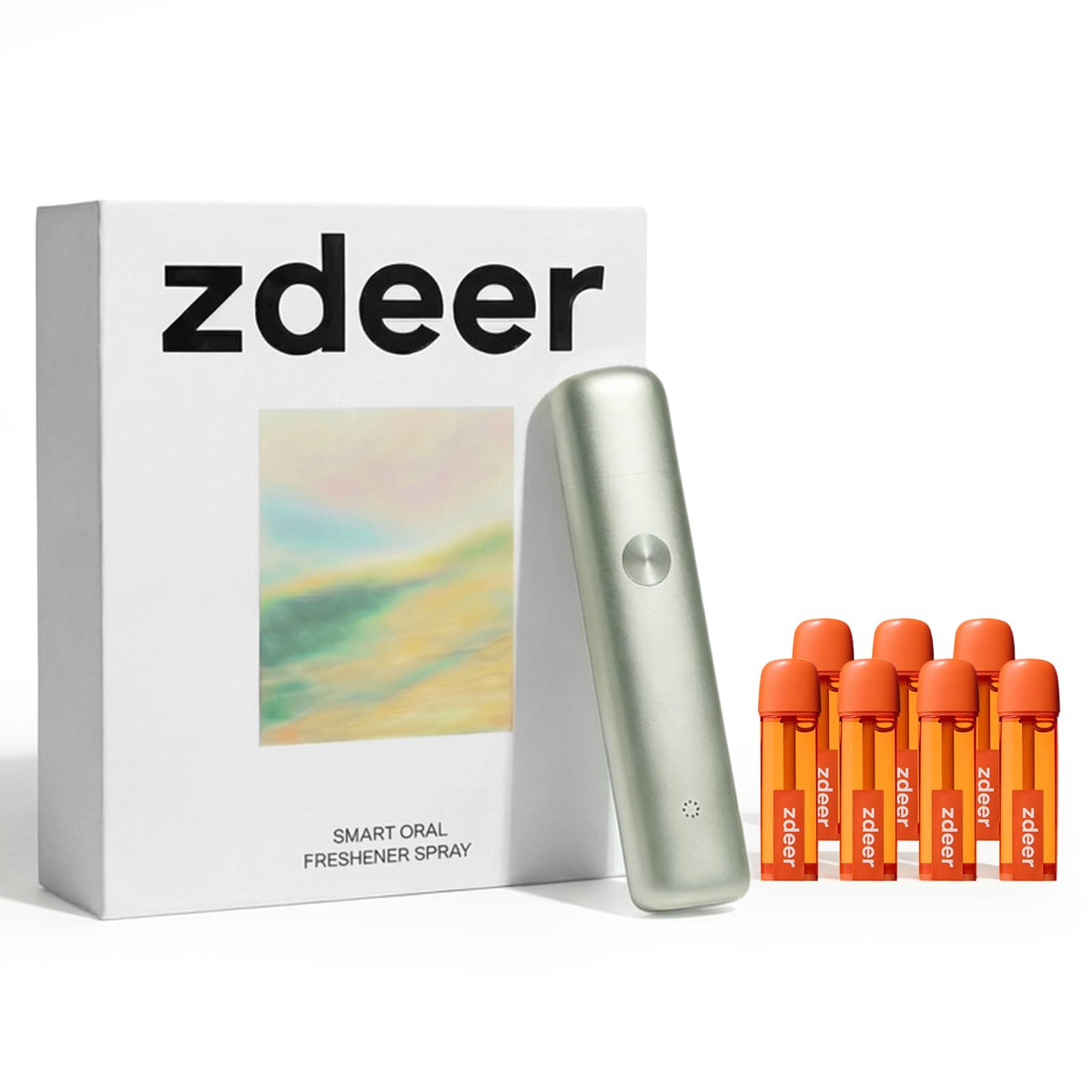 ZDEER spray bucal eléctrico, vista frontal, para frescura rápida.