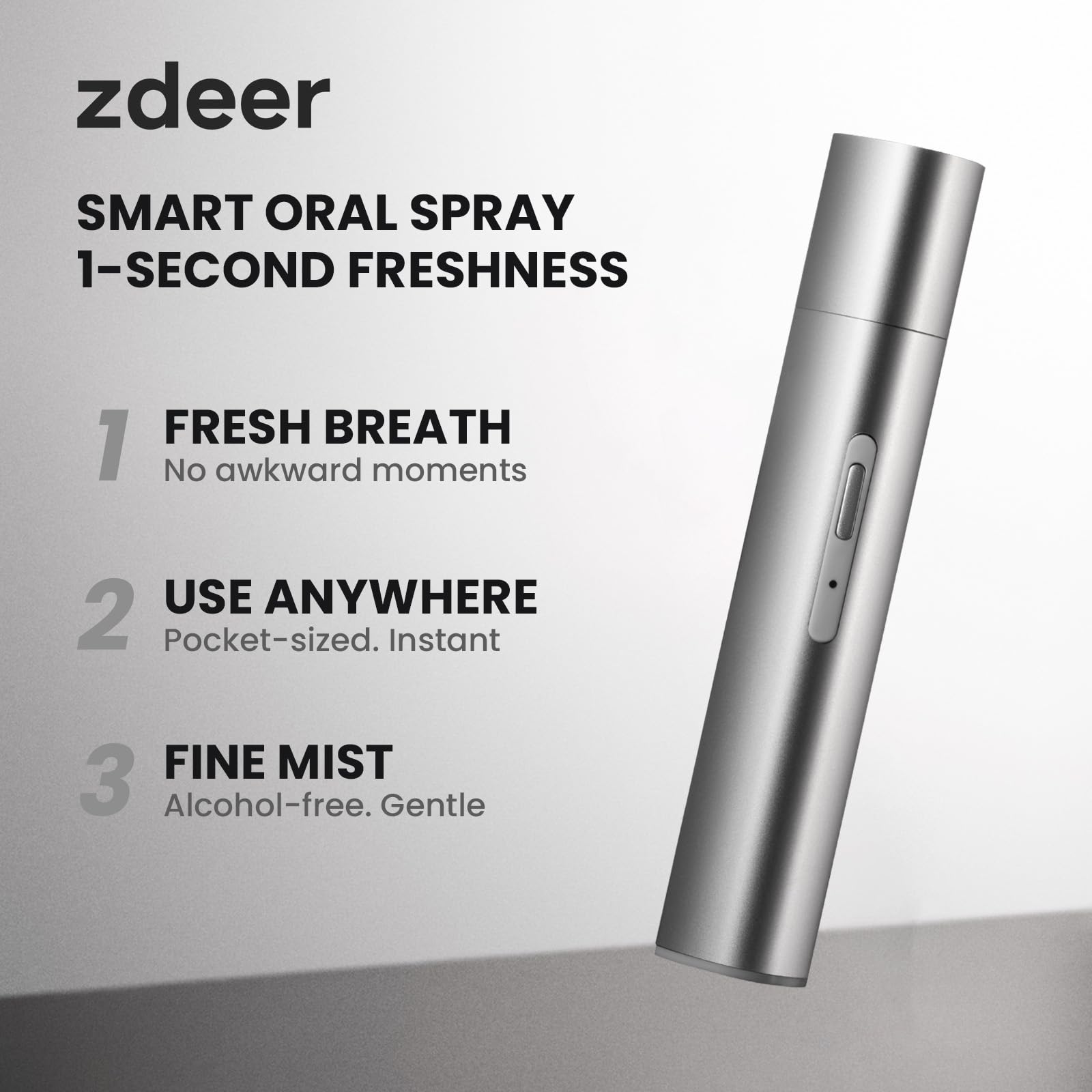 ZDEER Fresh, atomización fina, frescura rápida en boca.