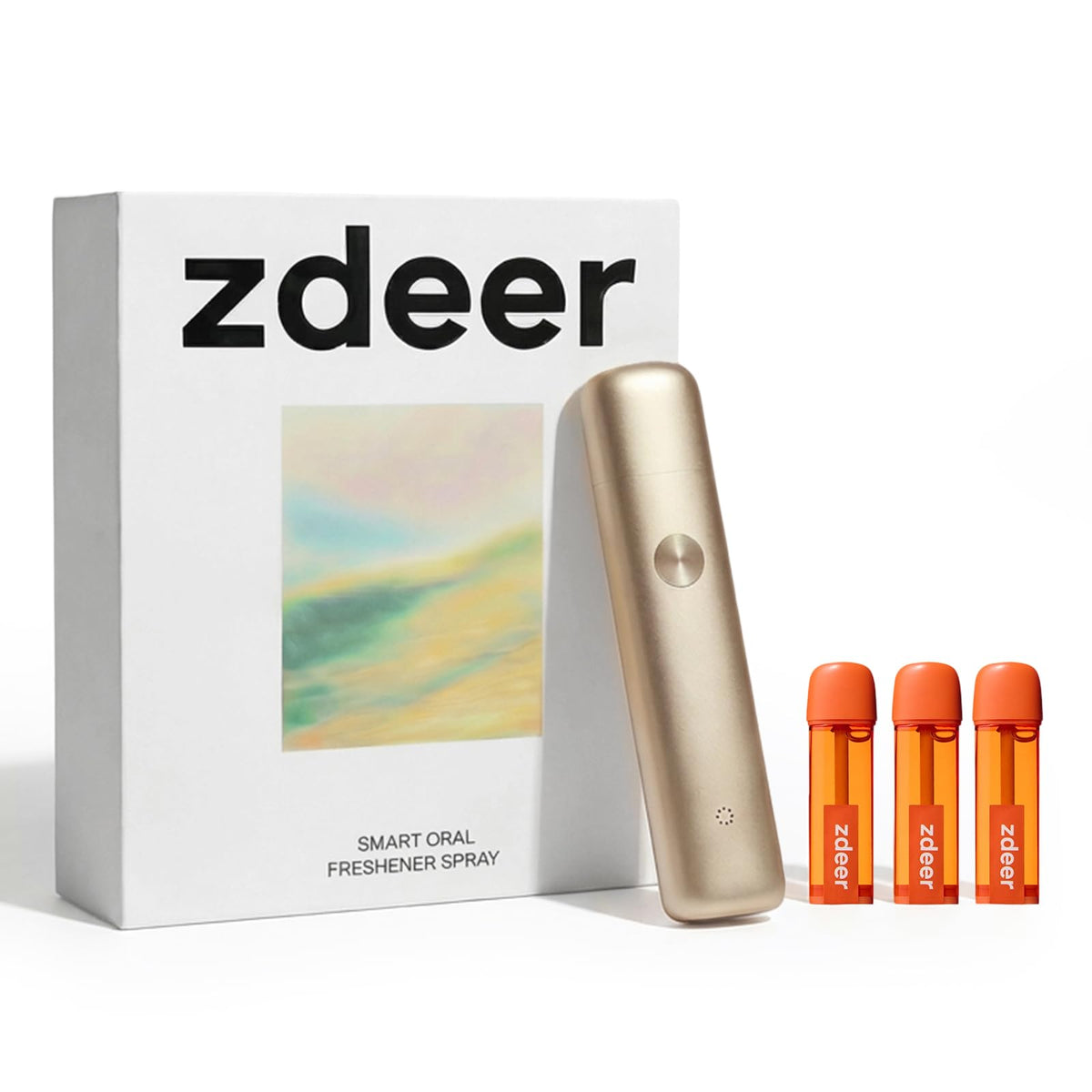ZDEER spray bucal con diseño pluma para uso diario y frescura rápida.
