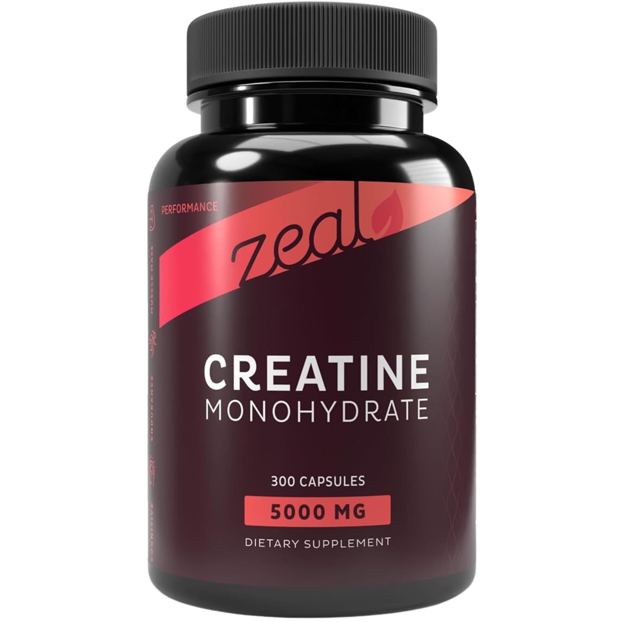 Zeal Creatina Monohidrato: cápsulas 5000 mg para toma diaria cómoda.