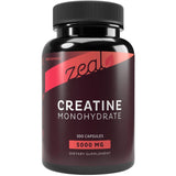 Zeal Creatina Monohidrato: cápsulas 5000 mg para toma diaria cómoda.